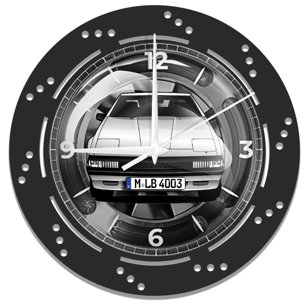 Supra Wanduhr personalisiert mit deinem Auto u. Kennzeichen!