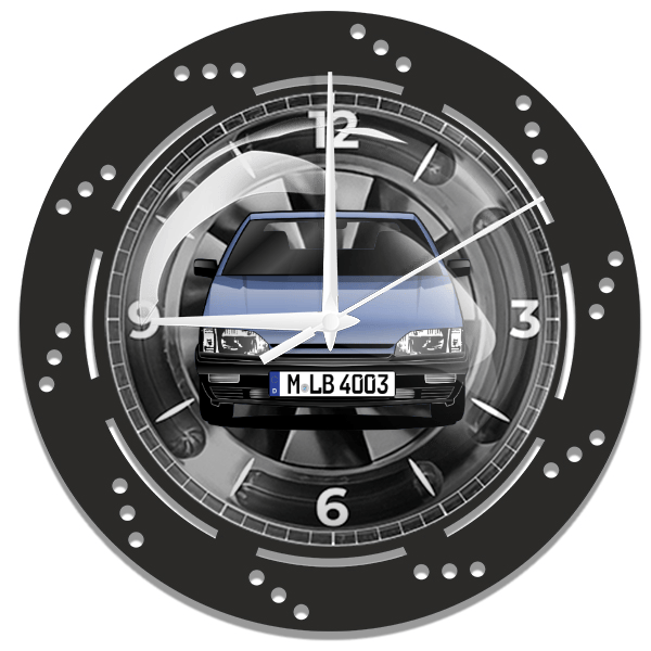 25 (5-Türer) Wanduhr personalisiert mit deinem Auto u. Kennzeichen!