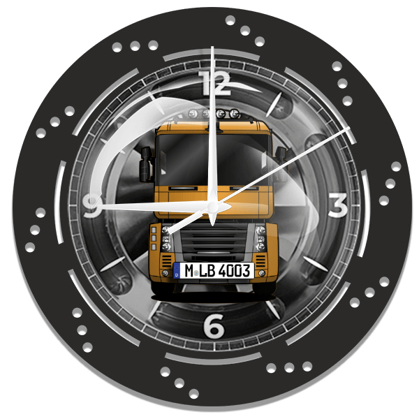 Magnum Wanduhr personalisiert mit deinem LKW u. Kennzeichen!