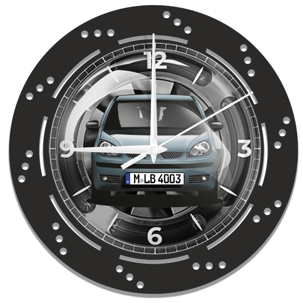 Colt Wanduhr personalisiert mit deinem Auto u. Kennzeichen!
