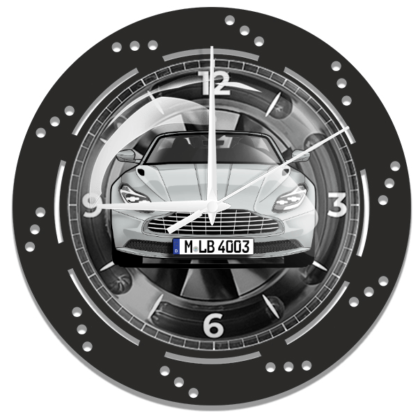 DB11 Roadster Wanduhr personalisiert mit deinem Auto u. Kennzeichen!