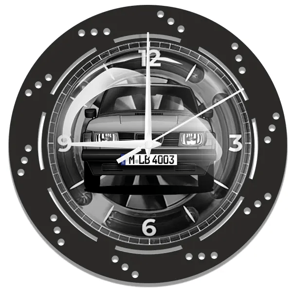 99 Wanduhr personalisiert mit deinem Auto u. Kennzeichen!