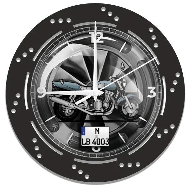 GSX 1200 Wanduhr personalisiert mit deinem Motorrad u. Kennzeichen!