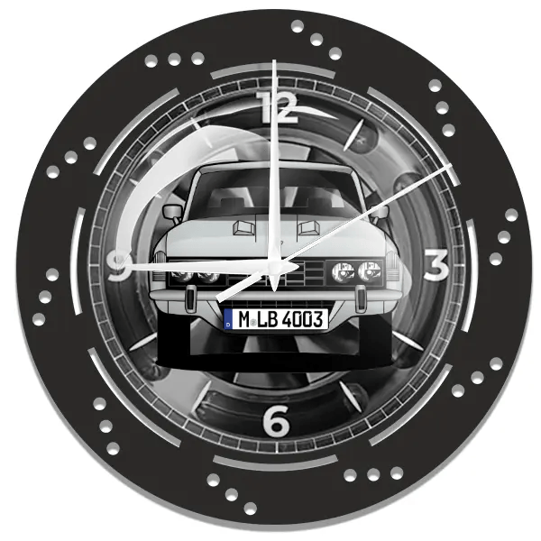 3500S Wanduhr personalisiert mit deinem Auto u. Kennzeichen!
