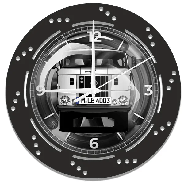 W50 Wanduhr personalisiert mit deinem LKW u. Kennzeichen!