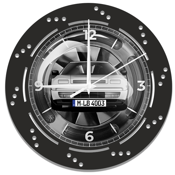 328 GTS Targa Wanduhr personalisiert mit deinem Auto u. Kennzeichen!