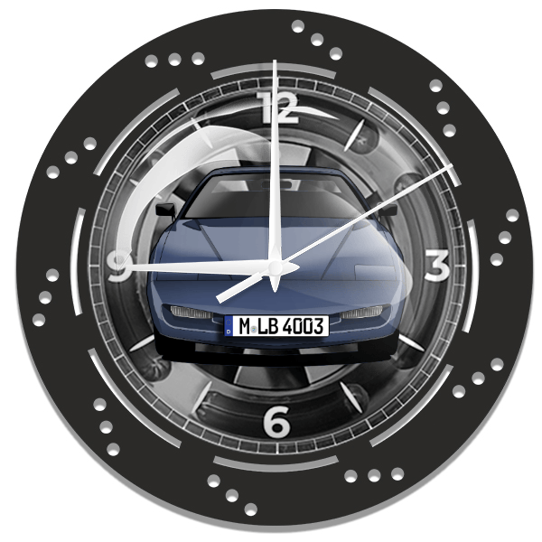 Firebird Coupe Wanduhr personalisiert mit deinem Auto u. Kennzeichen!