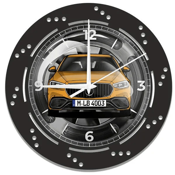 S 63 AMG E Performance Wanduhr personalisiert mit deinem Auto u. Kennzeichen!