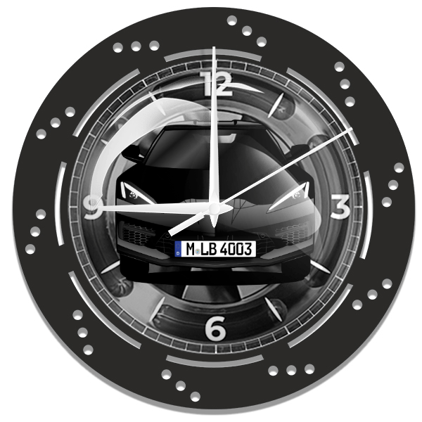 Corvette C8 Cabriolet Wanduhr personalisiert mit deinem Auto u. Kennzeichen!