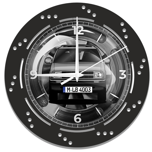Blazer S-10 Wanduhr personalisiert mit deinem Auto u. Kennzeichen!