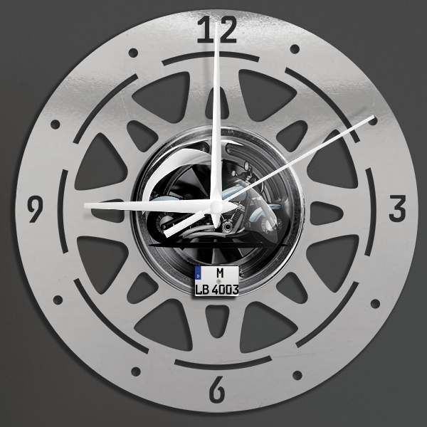 Softail Slim Wanduhr personalisiert mit deinem Motorrad u. Kennzeichen!