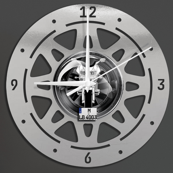 FZS600 Fazer Wanduhr personalisiert mit deinem Motorrad u. Kennzeichen!