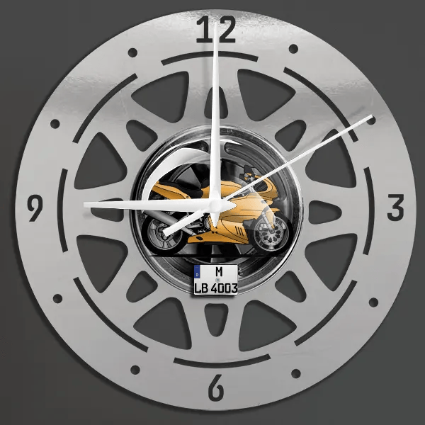 750 SS IE Wanduhr personalisiert mit deinem Motorrad u. Kennzeichen!