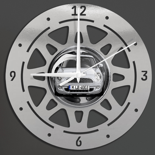 Cooper S Coupe Wanduhr personalisiert mit deinem Auto u. Kennzeichen!