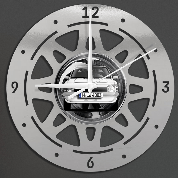 Kadett Sport (5-Türer) Wanduhr personalisiert mit deinem Auto u. Kennzeichen!