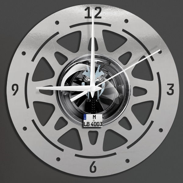 YZF-R125 Wanduhr personalisiert mit deinem Motorrad u. Kennzeichen!