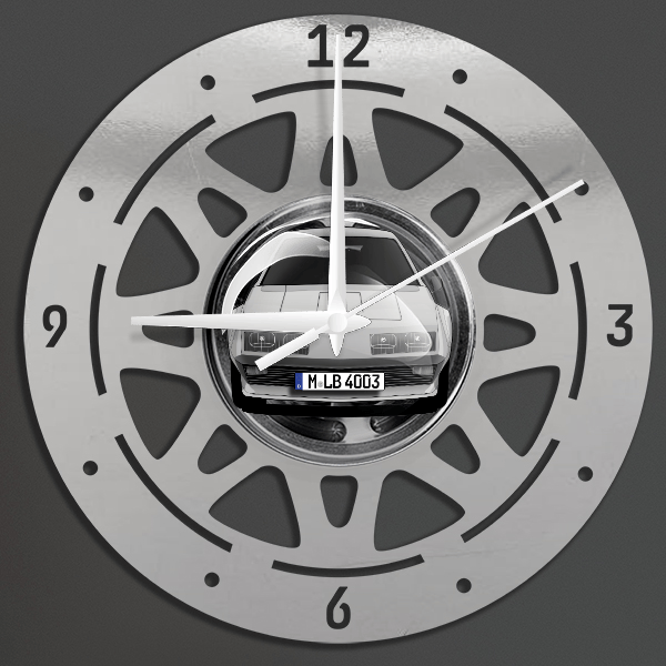 A310 Wanduhr personalisiert mit deinem Auto u. Kennzeichen!