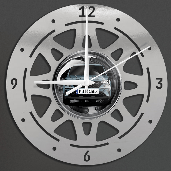 Austral Wanduhr personalisiert mit deinem Auto u. Kennzeichen!