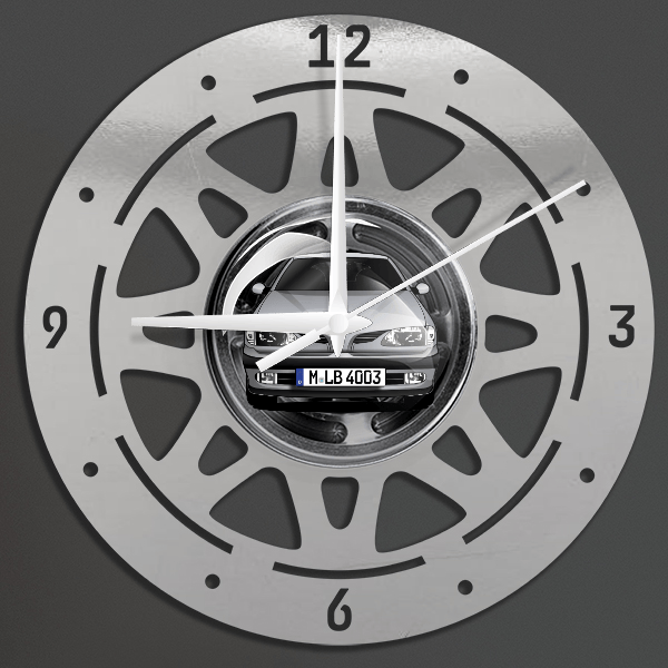 Megane Scenic Wanduhr personalisiert mit deinem Auto u. Kennzeichen!