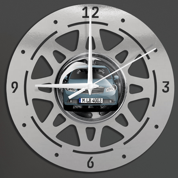 M Limousine Wanduhr personalisiert mit deinem Auto u. Kennzeichen!