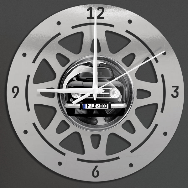 4 (5-Türer) Wanduhr personalisiert mit deinem Auto u. Kennzeichen!