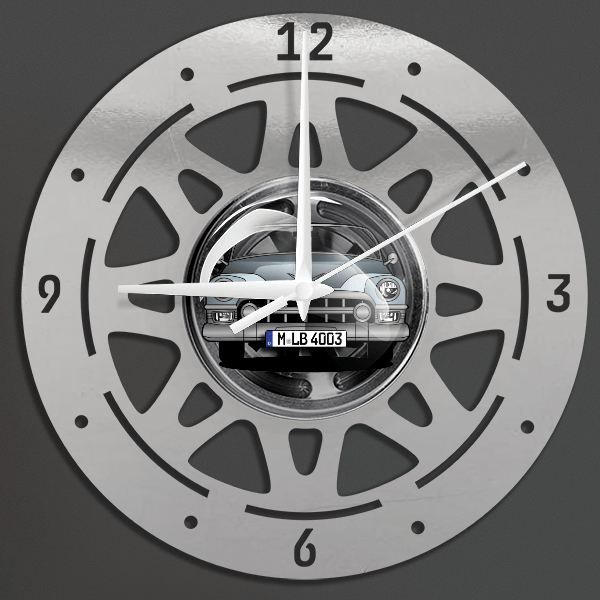 Eldorado Cabriolet Wanduhr personalisiert mit deinem Auto u. Kennzeichen!