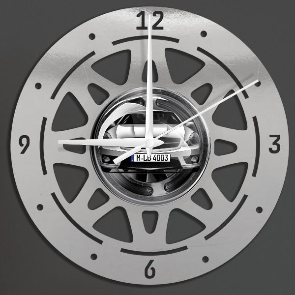 SL63 AMG Wanduhr personalisiert mit deinem Auto u. Kennzeichen!