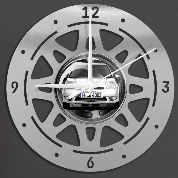 Fiesta Limousine Wanduhr personalisiert mit deinem Auto u. Kennzeichen!
