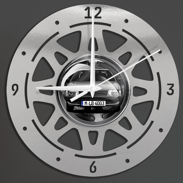 100 Wanduhr personalisiert mit deinem Auto u. Kennzeichen!