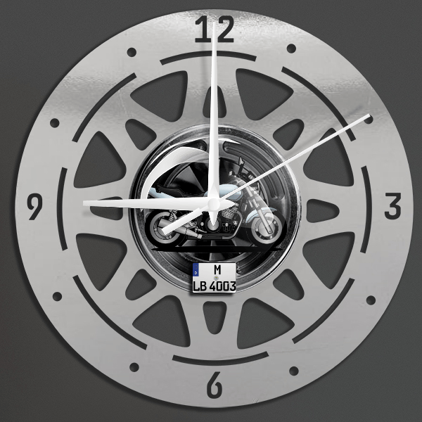 XJR1200 Wanduhr personalisiert mit deinem Motorrad u. Kennzeichen!