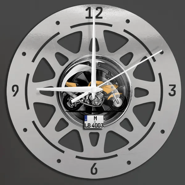 TRX850 Wanduhr personalisiert mit deinem Motorrad u. Kennzeichen!