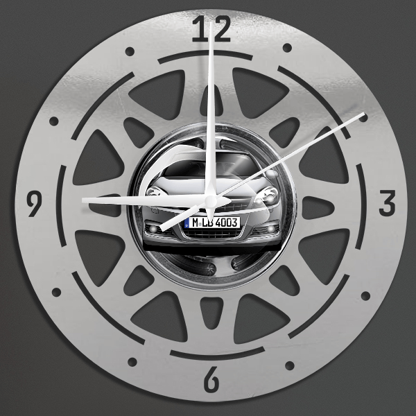 Vectra OPC Caravan Wanduhr personalisiert mit deinem Auto u. Kennzeichen!