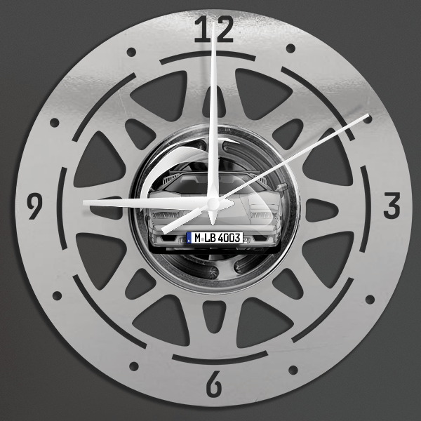 Countach Coupe Wanduhr personalisiert mit deinem Auto u. Kennzeichen!