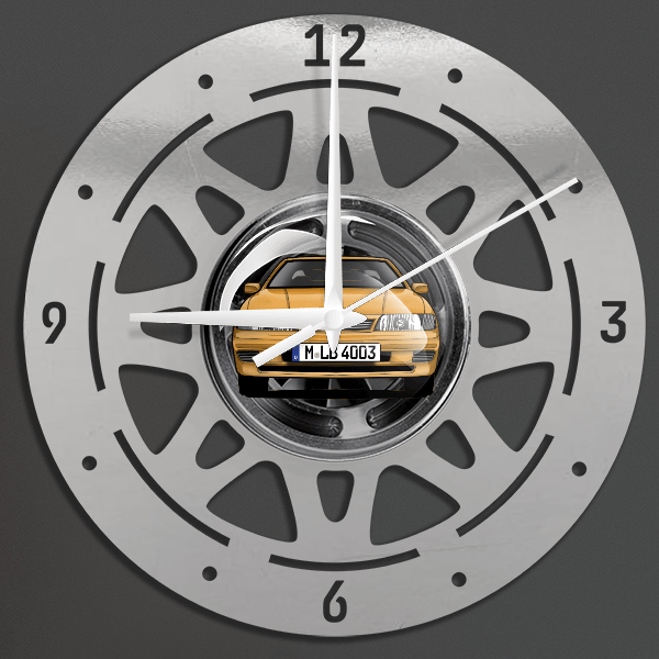 Almera Limousine Wanduhr personalisiert mit deinem Auto u. Kennzeichen!