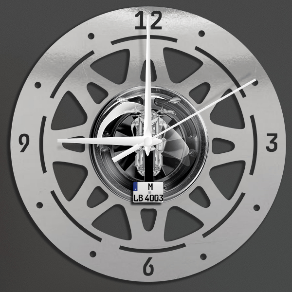 MT-03 Wanduhr personalisiert mit deinem Motorrad u. Kennzeichen!
