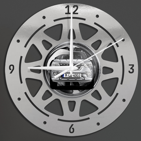 Alaskan Wanduhr personalisiert mit deinem Auto u. Kennzeichen!