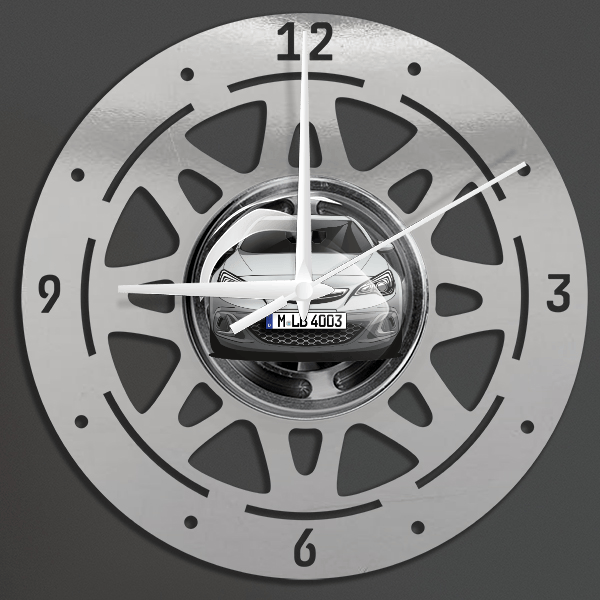 Astra Coupe Wanduhr personalisiert mit deinem Auto u. Kennzeichen!