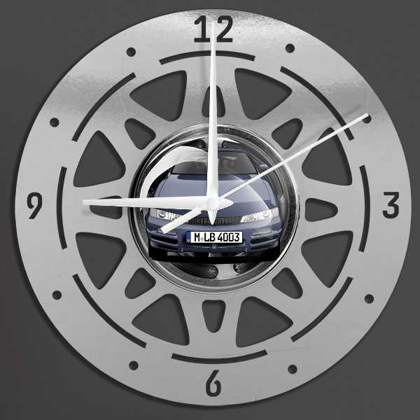 200 SX Wanduhr personalisiert mit deinem Auto u. Kennzeichen!