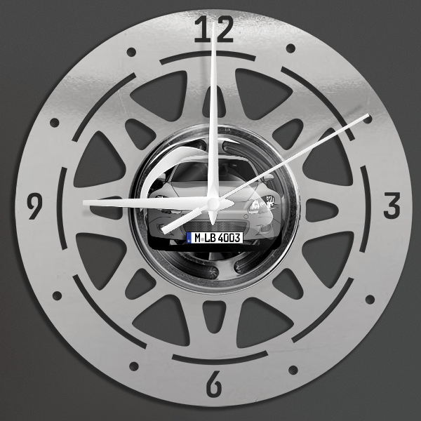 S2000 Wanduhr personalisiert mit deinem Auto u. Kennzeichen!