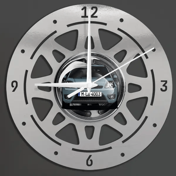 Fiesta ST Wanduhr personalisiert mit deinem Auto u. Kennzeichen!
