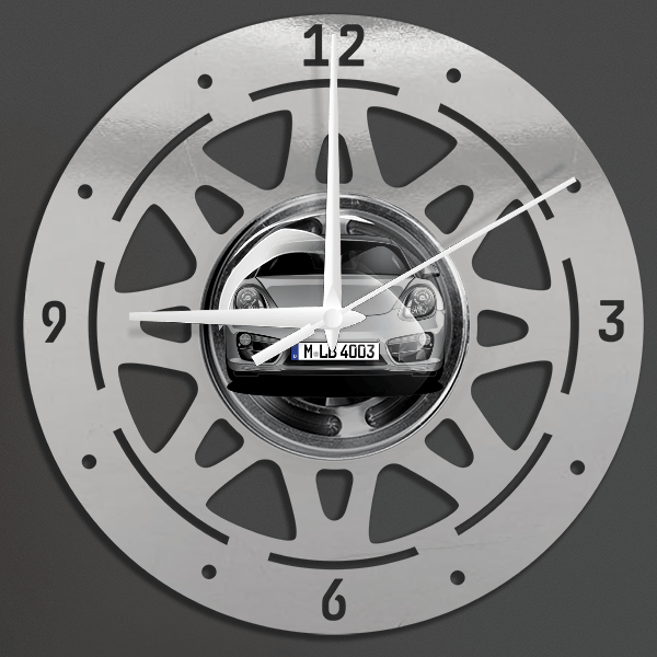981 Coupe Wanduhr personalisiert mit deinem Auto u. Kennzeichen!