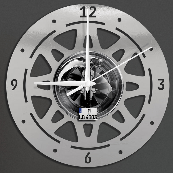 Low Rider Wanduhr personalisiert mit deinem Motorrad u. Kennzeichen!