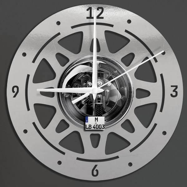 Road King Wanduhr personalisiert mit deinem Motorrad u. Kennzeichen!