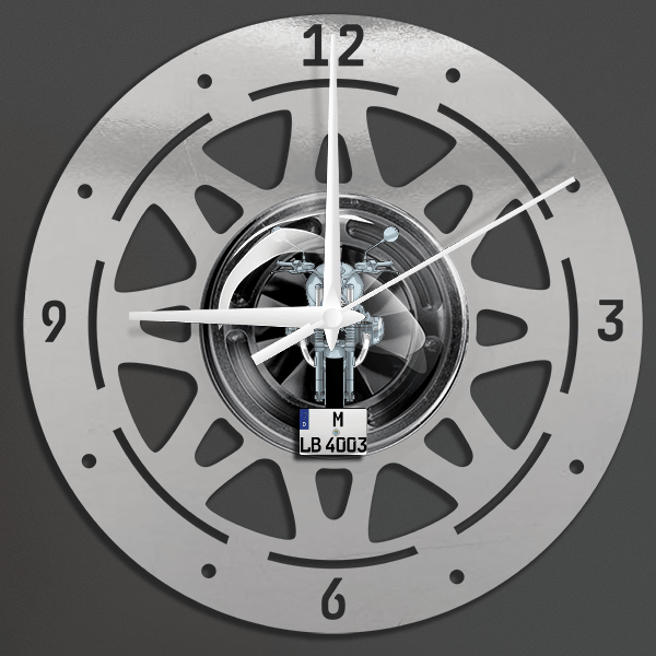 R Ninet Wanduhr personalisiert mit deinem Motorrad u. Kennzeichen!
