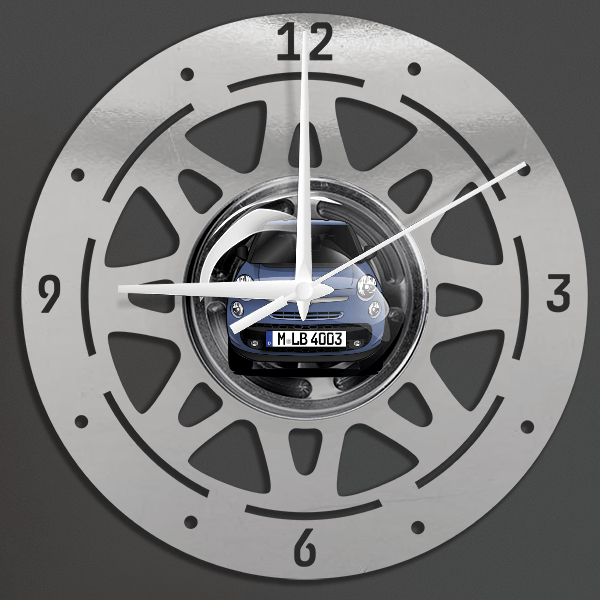 500L Living Wanduhr personalisiert mit deinem Auto u. Kennzeichen!