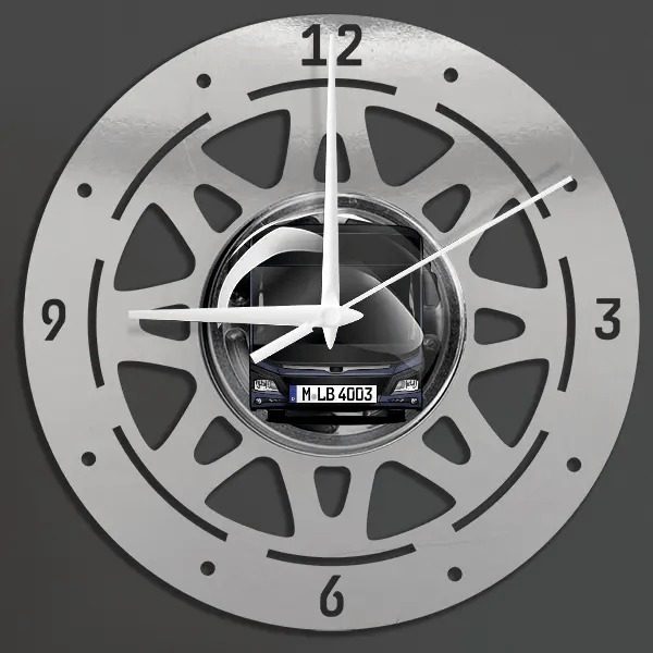 Lions City Wanduhr personalisiert mit deinem Bus u. Kennzeichen!