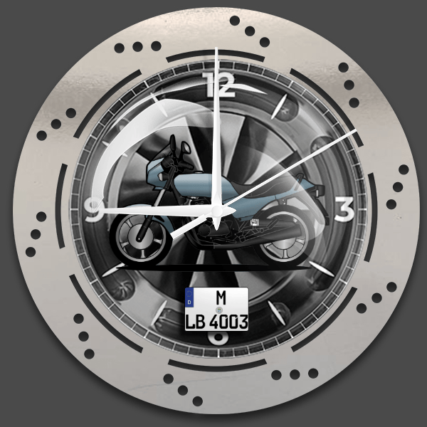 GPZ 305 Wanduhr personalisiert mit deinem Motorrad u. Kennzeichen!