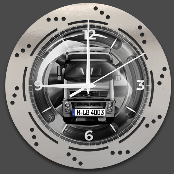 FH13 460 Wanduhr personalisiert mit deinem LKW u. Kennzeichen!