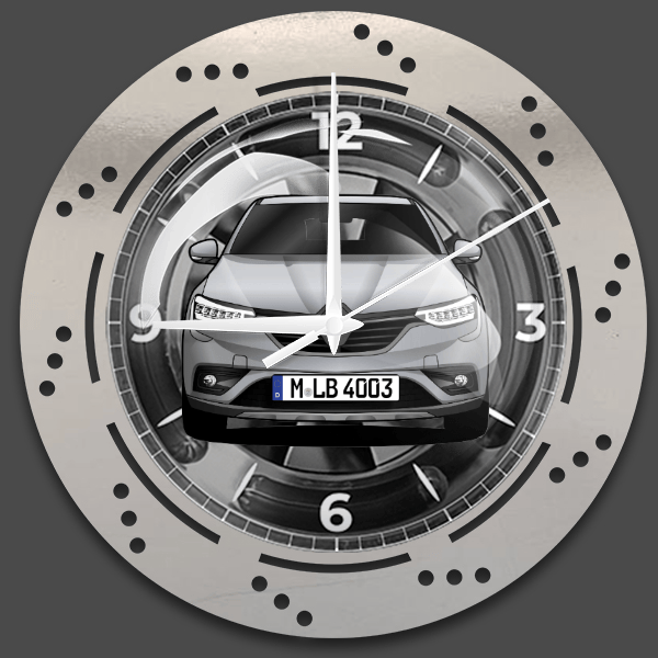 Arkana Wanduhr personalisiert mit deinem Auto u. Kennzeichen!