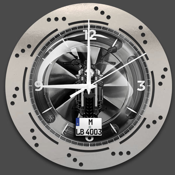 XSR900 Wanduhr personalisiert mit deinem Motorrad u. Kennzeichen!